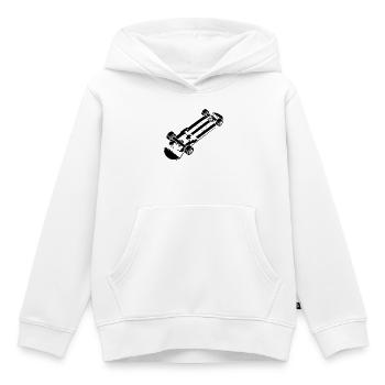 Cartoon Skateboarding - Kinder Premium Organic Hoodie - Weiß - Vorne - AI Model Kid Female (0cm)