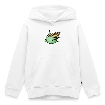 Aquarell-Maisblatt-Motiv - Kinder Premium Organic Hoodie - Weiß - Vorne - AI Model Kid Female (0cm)