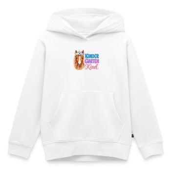 Geschenk zum Kindergartenstart T-Shirt mit Pferd - Kinder Premium Organic Hoodie - Weiß - Vorne - AI Model Kid Female (0cm)