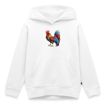 Hahn - Kinder Premium Organic Hoodie - Weiß - Vorne - AI Model Kid Female (0cm)