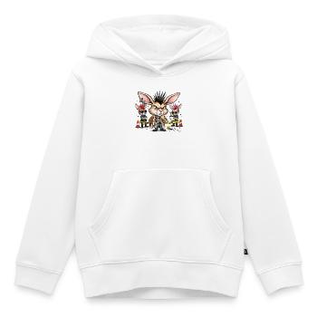 Bunny Punk Ermittler Trio - Kinder Premium Organic Hoodie - Weiß - Vorne - AI Model Kid Female (0cm)