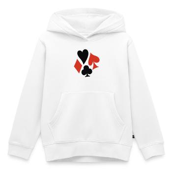 poker signs - Kinder Premium Organic Hoodie - Weiß - Vorne - AI Model Kid Female (0cm)