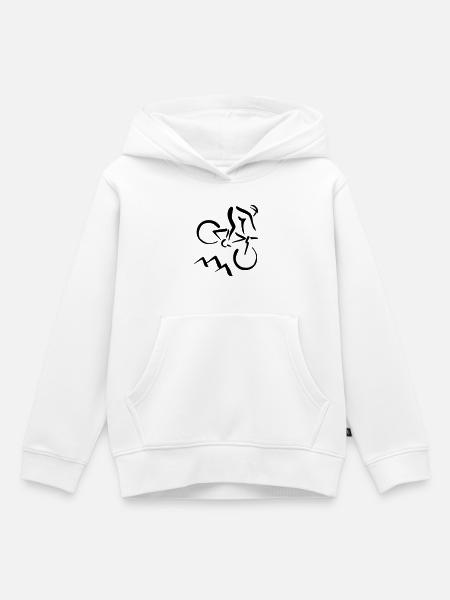Mountainbiker - Kinder Premium Organic Hoodie - Weiß