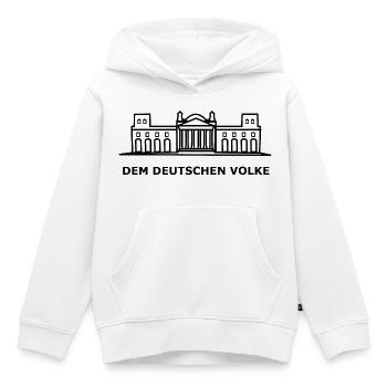 Bundestag Wahl - Kinder Premium Organic Hoodie - Weiß - Vorne - AI Model Kid Female (0cm)