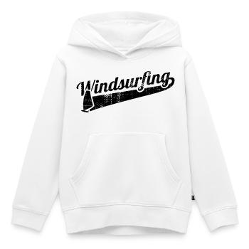 Planche à voile - Sweat Premium à capuche enfant bio - blanc - Devant - AI Model Kid Female (0cm)