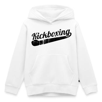 Kickboxing - Sweat Premium à capuche enfant bio - blanc - Devant - AI Model Kid Female (0cm)