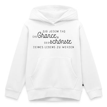 Abstrakte Farbexplosion auf Leinwand - Kinder Premium Organic Hoodie - Weiß - Vorne - AI Model Kid Female (0cm)