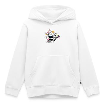 Un arrosoir de fleurs et de papillons - Sweat Premium à capuche enfant bio - blanc - Devant - AI Model Kid Female (0cm)