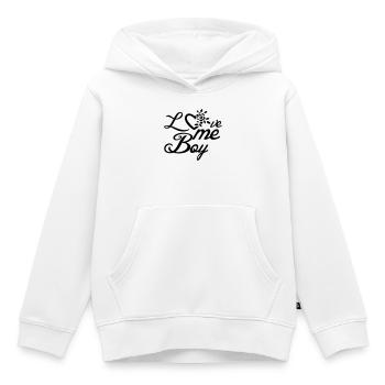 Love me, Boy - Kids Premium Organic Hoodie - white - Front - AI Model Kid Female (0cm)