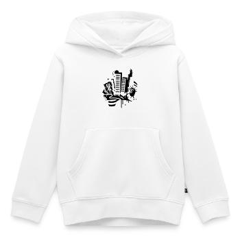 Ein New York City Design im Graffiti Stil - Kinder Premium Organic Hoodie - Weiß - Vorne - AI Model Kid Female (0cm)