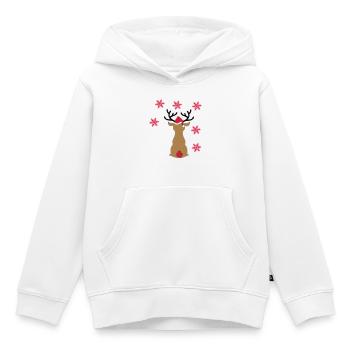 élan - Sweat Premium à capuche enfant bio - blanc - Devant - AI Model Kid Female (0cm)