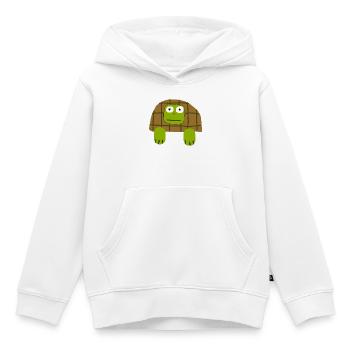 Ugly Turtle - Kids Premium Organic Hoodie - white - Front - AI Model Kid Female (0cm)
