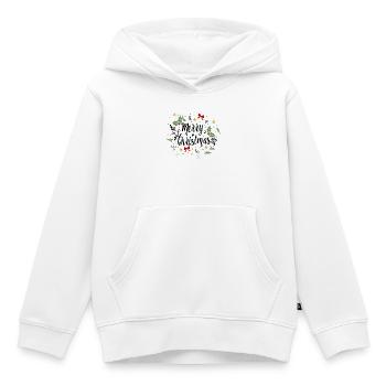 Joyeux Noël - Joyeux Noël - Sweat Premium à capuche enfant bio - blanc - Devant - AI Model Kid Female (0cm)