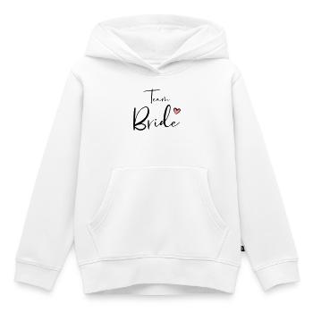 Cadeau de fête de poule de coeur d'équipe - Sweat Premium à capuche enfant bio - blanc - Devant - AI Model Kid Female (0cm)