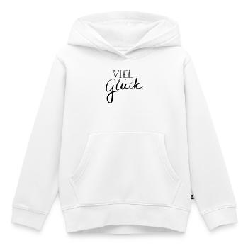 Viel Glück - Kinder Premium Organic Hoodie - Weiß - Vorne - AI Model Kid Female (0cm)