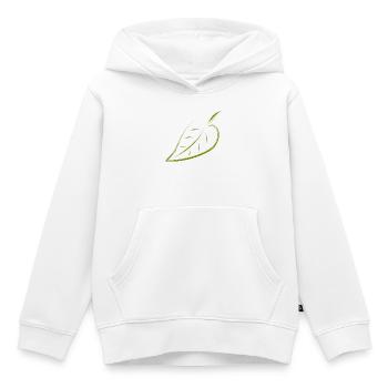 feuille - Sweat Premium à capuche enfant bio - blanc - Devant - AI Model Kid Female (0cm)