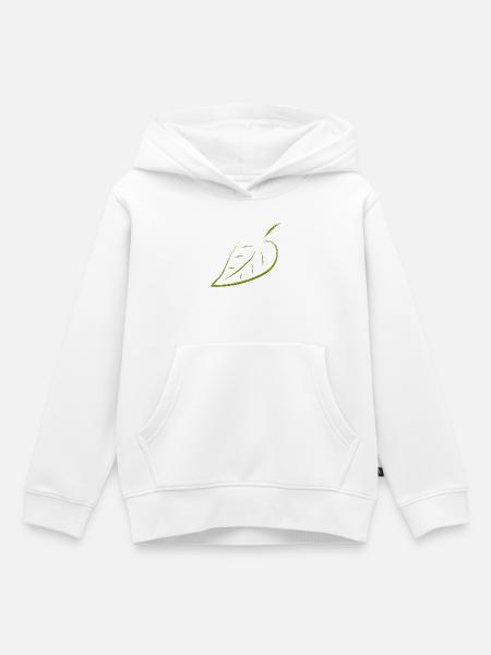 blatt natur - Kinder Premium Organic Hoodie - Weiß