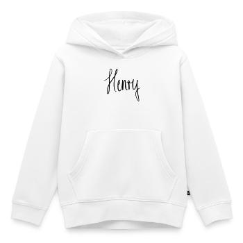 Henry - Kinder Premium Organic Hoodie - Weiß - Vorne - AI Model Kid Female (0cm)