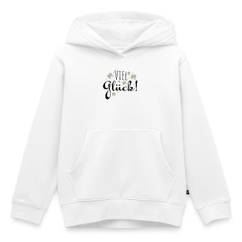 Viel Glück Glueck ! Kleeblätter - Kinder Premium Organic Hoodie - Weiß - Vorne - AI Model Kid Female (0cm)