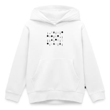 Course d’orientation [01.1] [Course d’orientation] [V] - Sweat Premium à capuche enfant bio - blanc - Devant - AI Model Kid Female (0cm)