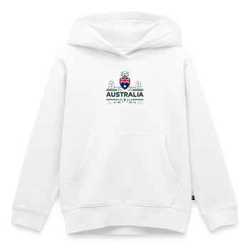 Australia - WONDERFUL AUSTRALIA - Kids Premium Organic Hoodie - white - Front - AI Model Kid Female (0cm)