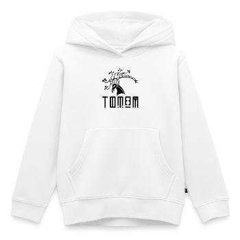 Cerf noir animal totem - Sweat Premium à capuche enfant bio - blanc - Devant - AI Model Kid Female (0cm)