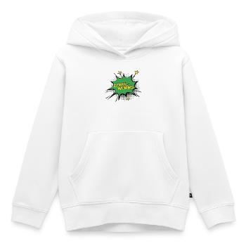Doppelwumms Comic Style - Kinder Premium Organic Hoodie - Weiß - Vorne - AI Model Kid Female (0cm)