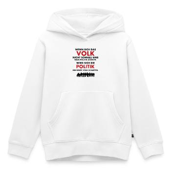 Das Volk und die Politik - Kinder Premium Organic Hoodie - Weiß - Vorne - AI Model Kid Female (0cm)