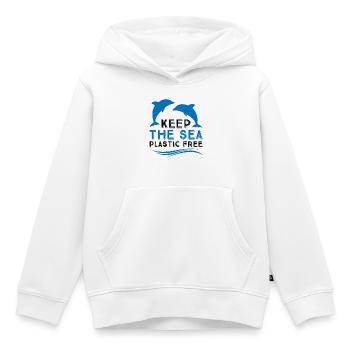 Umweltverschmutzung im Meer - Kinder Premium Organic Hoodie - Weiß - Vorne - AI Model Kid Female (0cm)