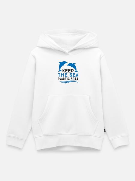 Umweltschutz im Meer - Kinder Premium Organic Hoodie - Weiß