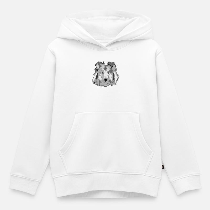 Colley - Sweat Premium à capuche enfant bio - blanc