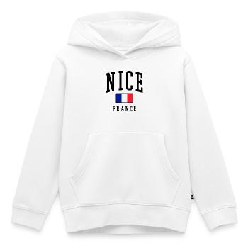Nizza - Frankreich - Flagge - Kinder Premium Organic Hoodie - Weiß - Vorne - AI Model Kid Female (0cm)