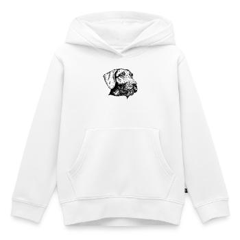 Deutsch Drahthaar Portrait - Kinder Premium Organic Hoodie - Weiß - Vorne - AI Model Kid Female (0cm)