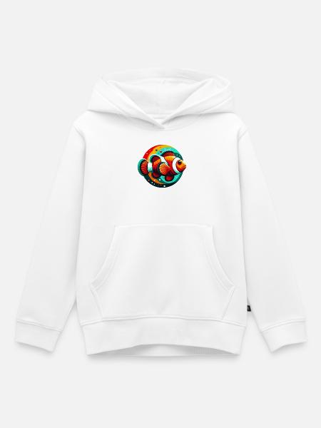 Clownfisch - Kinder Premium Organic Hoodie - Weiß