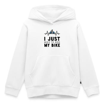Lustige Sprüche Radfahren - Kinder Premium Organic Hoodie - Weiß - Vorne - AI Model Kid Female (0cm)