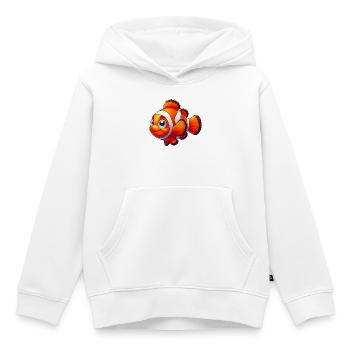 Poisson-clown - Sweat Premium à capuche enfant bio - blanc - Devant - AI Model Kid Female (0cm)