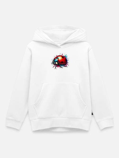 Marienkäfer - Kinder Premium Organic Hoodie - Weiß