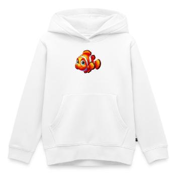 Poisson-clown - Sweat Premium à capuche enfant bio - blanc - Devant - AI Model Kid Female (0cm)
