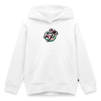 Un éléphant détendu sur une piste de natation - Sweat Premium à capuche enfant bio - blanc - Devant - AI Model Kid Female (0cm)