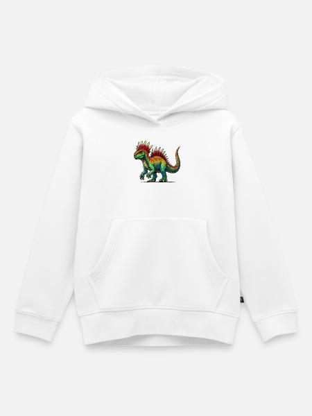 Dinosaurier - Kinder Premium Organic Hoodie - Weiß