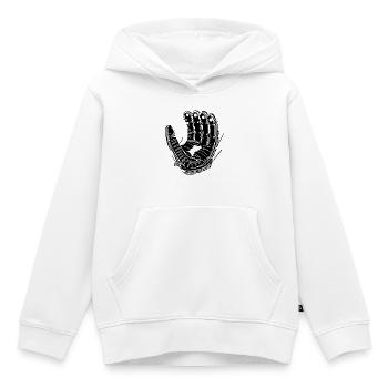 Baseball Handschuh Skizze - Kinder Premium Organic Hoodie - Weiß - Vorne - AI Model Kid Female (0cm)