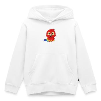 Parrot Red Macaw - Kids Premium Organic Hoodie - white - Front - AI Model Kid Female (0cm)