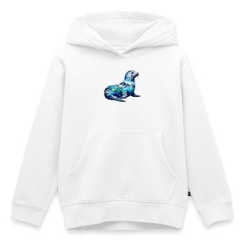 Siegel - Kinder Premium Organic Hoodie - Weiß - Vorne - AI Model Kid Female (0cm)
