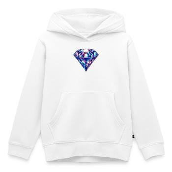Diamant - Kinder Premium Organic Hoodie - Weiß - Vorne - AI Model Kid Female (0cm)
