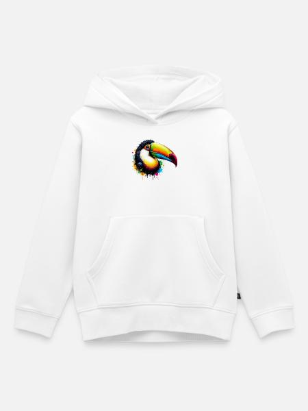 Tukan - Kinder Premium Organic Hoodie - Weiß