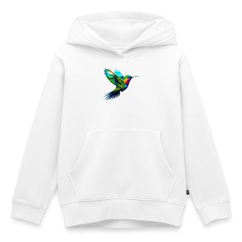 Kolibri - Kinder Premium Organic Hoodie - Weiß - Vorne - AI Model Kid Female (0cm)