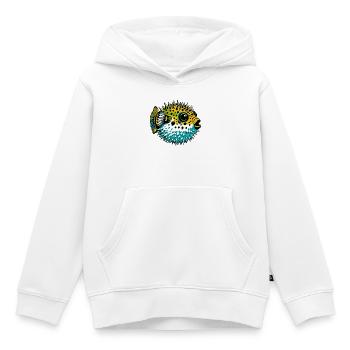 Kugelfisch - Kinder Premium Organic Hoodie - Weiß - Vorne - AI Model Kid Female (0cm)