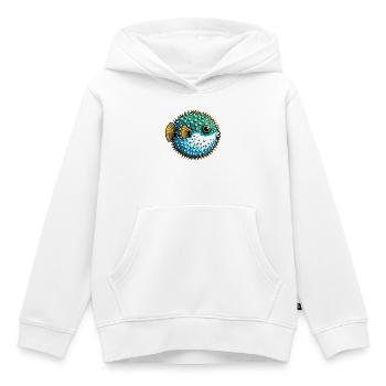 Kugelfisch - Kinder Premium Organic Hoodie - Weiß - Vorne - AI Model Kid Female (0cm)