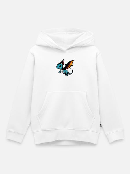 Drache - Kinder Premium Organic Hoodie - Weiß