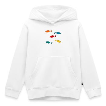 anniversaire. anniversaire décennie. humour. drôle - Sweat Premium à capuche enfant bio - blanc - Devant - AI Model Kid Female (0cm)